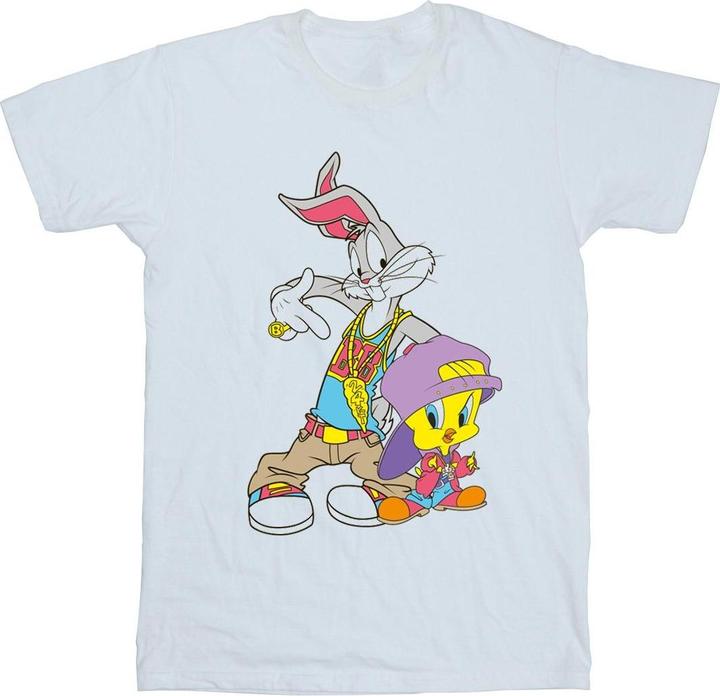 Actual product image Looney Tunes Mens Bugs And Tweety Hip Hop T-Shirt (XXL)