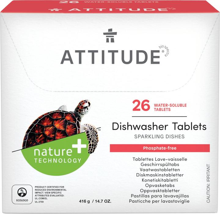 Attitude Onglets Nature+ pour lave-vaisselle (Capsules, 26 x)
