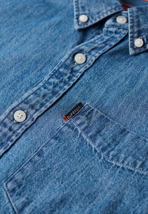 Produktbild Superdry ESSENTIALS L/S DENIM SHIRT Heren Overhemd (XXL)