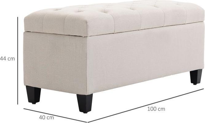 Image du produit Swisshandel24 banquette banquette rembourrée avec espace de rangement banquette coffre couloir chambre salon (100 cm)
