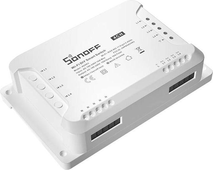 Actual product image Sonoff 4CHR3 - 4-gang Wi-Fi Smart Switch