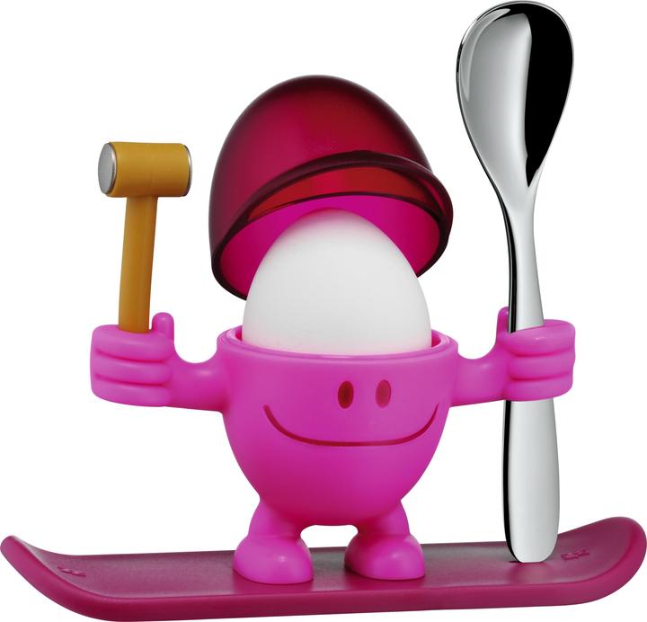 Eierbecher mit Löffel lustiger Eierbecher Kinder Kunststoff McEgg pink (1 x)
