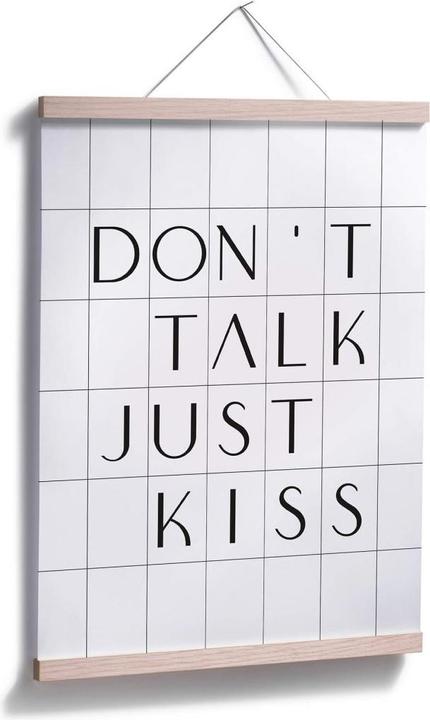 Produktbild Trenddeko mit Raster - Don't talk just kiss (30 x 40 cm)