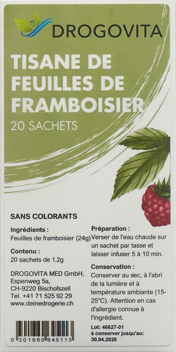 Produktbild Drogovita Himbeerblätter (82 g)