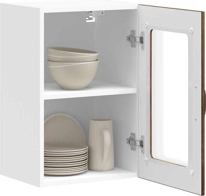 Immagine prodotto VidaXL Pensile da cucina con anta in vetro Lucca rovere fumé Pensile da cucina (40 x 31 x 60 cm)