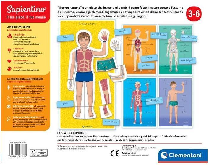 Actual product image Clementoni Montessori Corpo umano IT