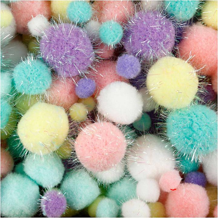 Produktbild Creativ Company Pom-poms Pastelkleuren, 400gr.