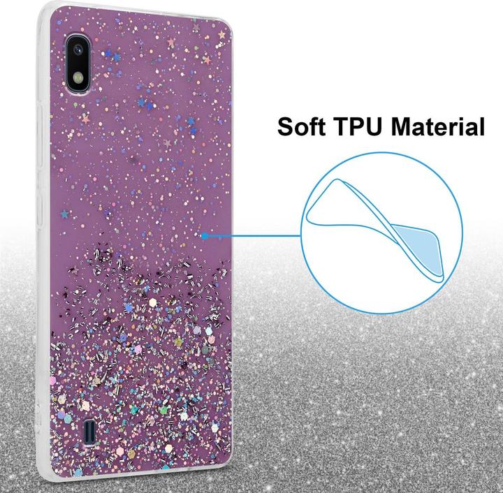 Actual product image Cadorabo TPU cover sparkling glitter (HTC One M10, Samsung Galaxy A10)