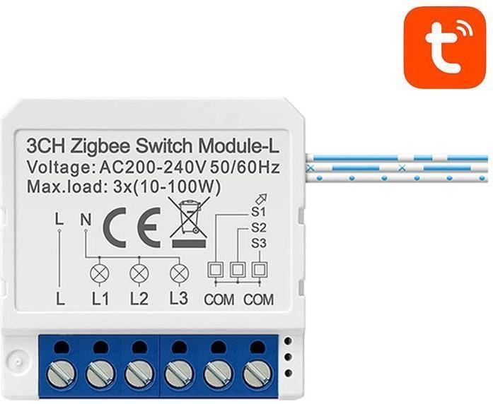 Avatto Smart Switch Module ZigBee LZWSM16-W3 No Neutral TUYA (Analogaktor)