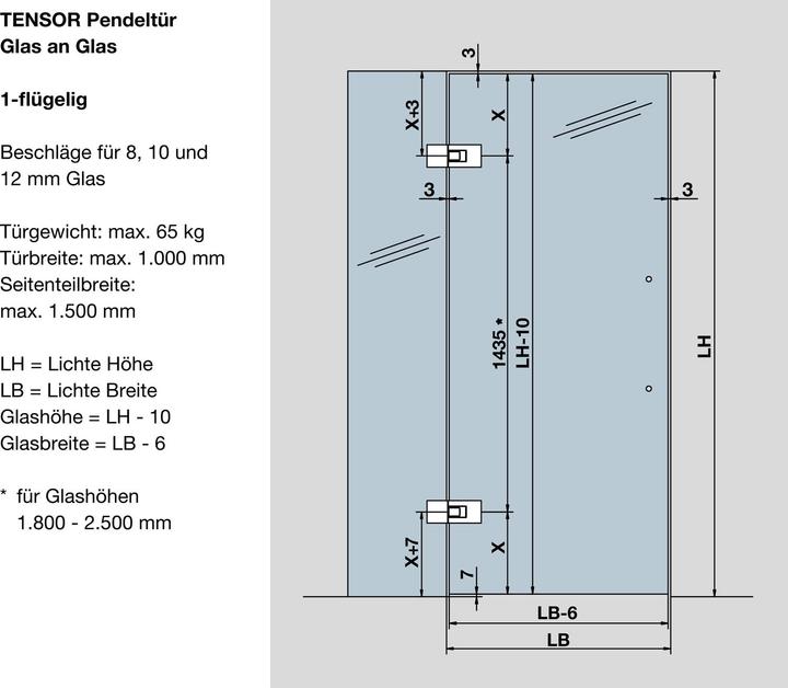 Produktbild Dormakaba Pendeltürbänder TENSOR