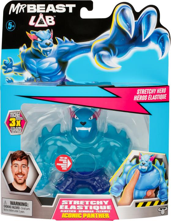 Actual product image Moose Mr Beast Lab Goo Jit Too Stretchy Figure Iconic Panther