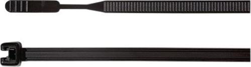 Actual product image HellermannTyton Q-tie cable tie Q120R 420x7,7mm black (Plastic cable ties, 420 mm, 100 pcs.)