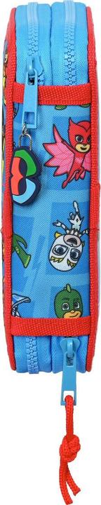Actual product image PJ Masks Double pencil case Blue 12.5 x 19.5 x 4 cm (28 pieces)