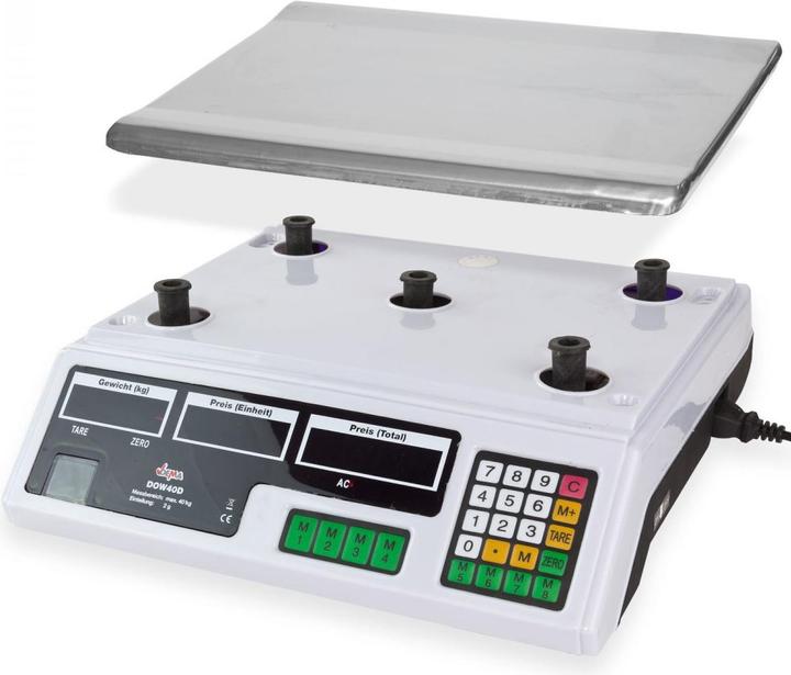 Immagine prodotto Dema Obstwaage Ladenwaage Industriewaage Marktwaage Preiswaage Waage Digital 40 kg