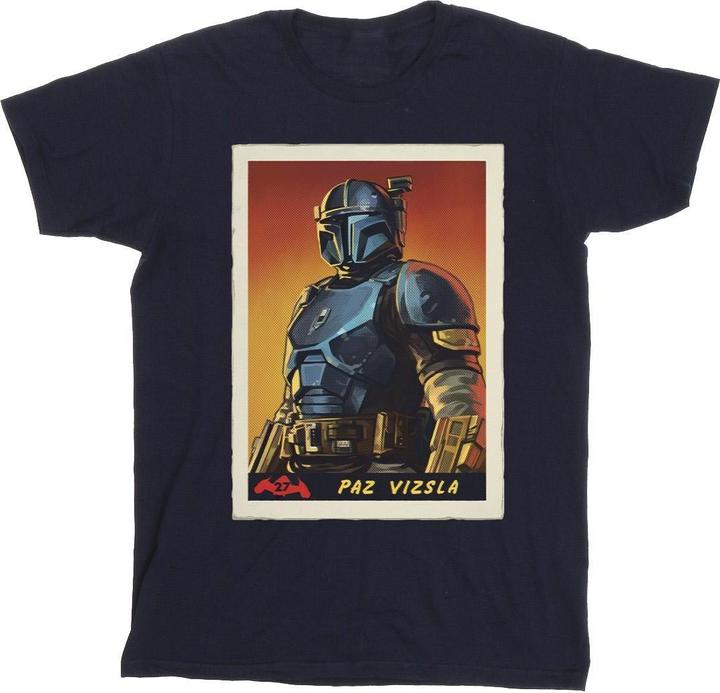 Actual product image Star Wars Boys The Mandalorian Paz Vizla Card T-Shirt (128)