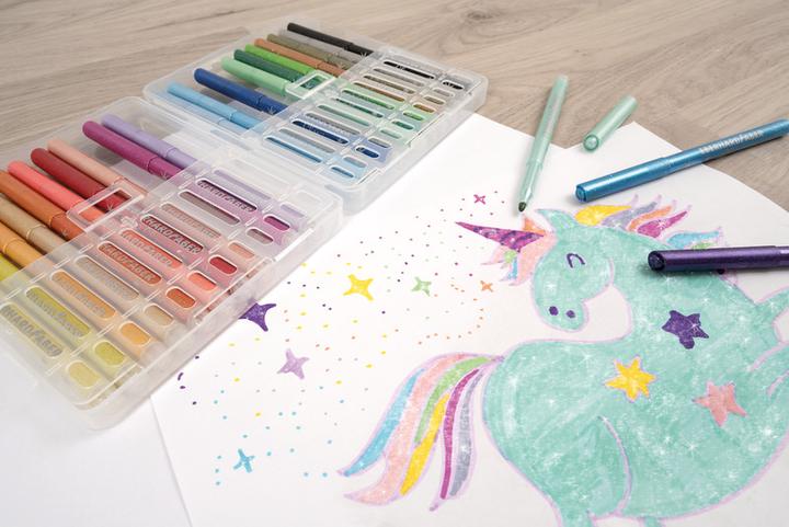 Actual product image EberhardFaber Fibre pen Glitter (Multicoloured, 24 x)