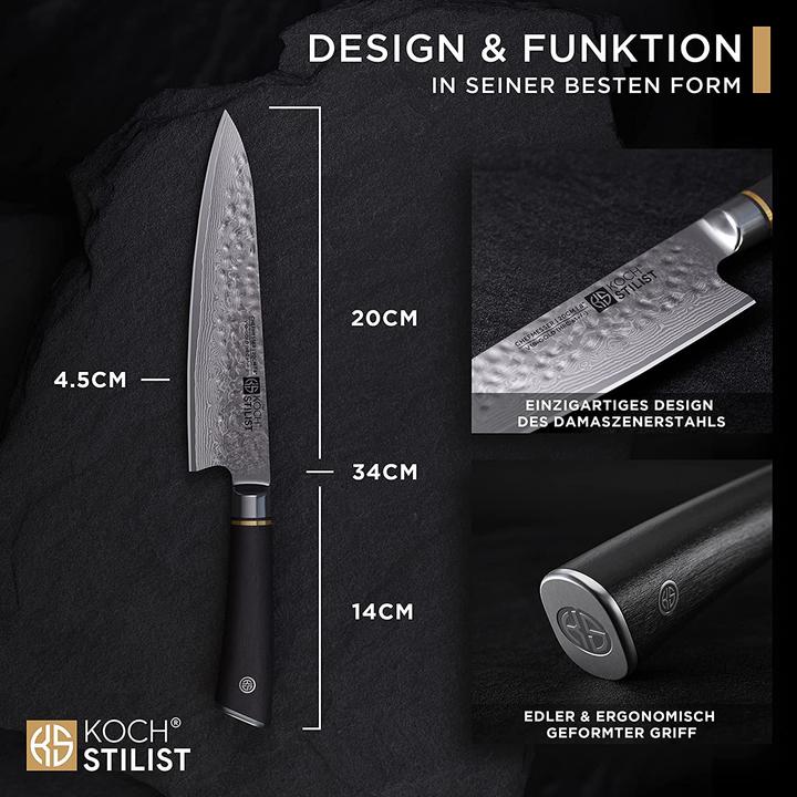 Immagine prodotto Kochstilist by Kris Wu Coltello Damasco Premium 20 cm (20 cm)