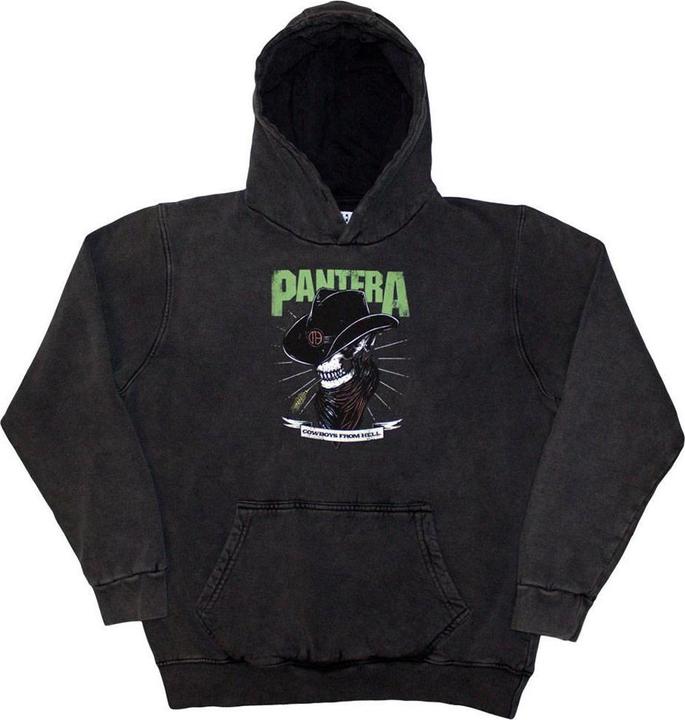 Actual product image Pantera Unisex Adult Skeleton Cowboy Pull Over Hoodie (M)