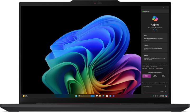Actual product image Lenovo ThinkPad T14s Gen 6 (14", Snapdragon X Elite X1E-78-100, 32 GB, 1000 GB, DE)