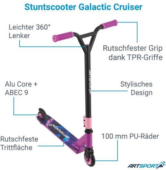 Image du produit Juskys Stunt Scooter Galactic Cruiser