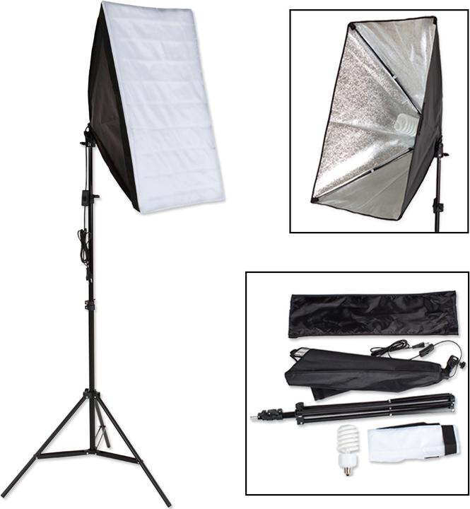 Actual product image tectake 2x Photography lighting + softbox model 1 (Studio light, Further permanent lights)