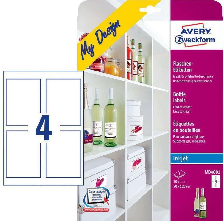 Actual product image Avery bottle labels