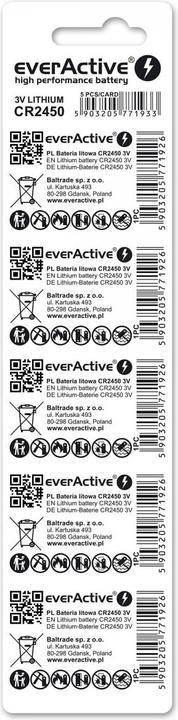 Actual product image Everactive CR2450 Lithium-Batterie (5 pcs., CR2450, 600 mAh)