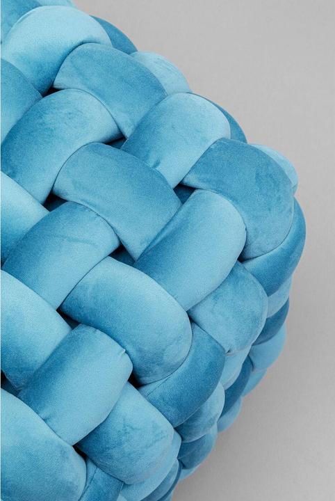 Kare Design Hocker Weave Square Blau 47x47cm