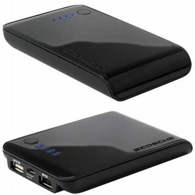 Actual product image Scosche goBAT II Portable Dual USB Port Battery for iPad (5000 mAh)
