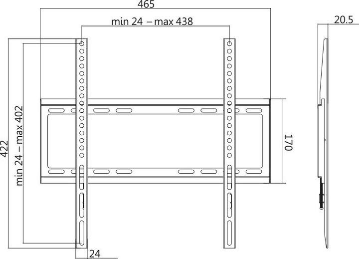 Actual product image LogiLink TV Wall Mount (Wall, 55", 35 kg)