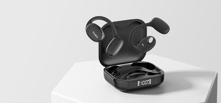 Actual product image Tozo OpenEgo True Wireless Stereo (TWS) Kostne USB Typ-C Bluetooth Headset Schwarz (ANC, 10 h, Wireless)