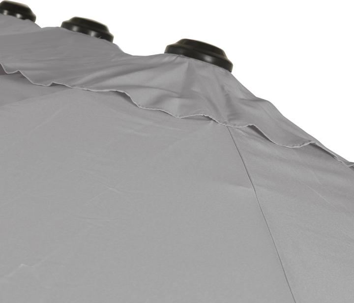 Actual product image Leco Rechteck-Doppelsonnenschirm lichtgrau (2.70 m)