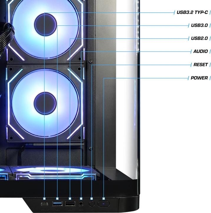 Produktbild Kiebel Panorama Curve VIII (AMD Ryzen 7 8700F, 32.77 GB, 1000 GB, GeForce RTX 5070)