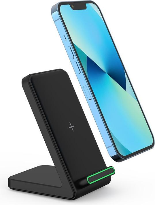 Image du produit Apfelkiste Qi Wireless Charger Induktionsladegerät Ladestation - Schwarz (15W) (15 W)