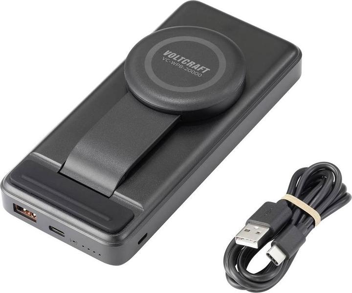 Image du produit Voltcraft VC-WPB-20000 Powerbank 20000 mAh Qi Wireless Charging, Power Delivery Li-Ion noir Stat (20000 mAh)