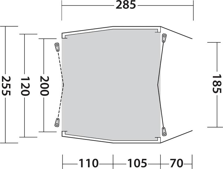 Immagine prodotto Outwell Heckzelt Dunecrest L - Grün, Fahrzeugtyp: Bus, Aufbauart (Tenda, 9.80 kg)