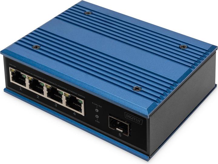 Digitus 4-Port 10/100Base-TX to 100Base-FX Industrial Ethernet Switch (4 Ports)