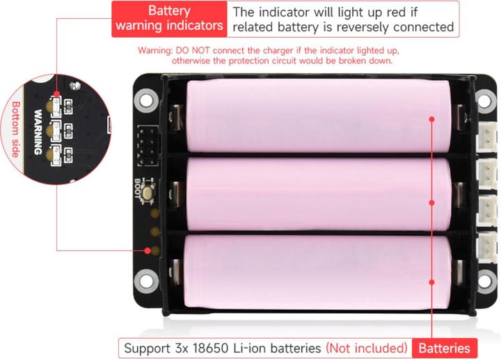 Immagine prodotto WaveShare Modulo UPS 5V 5A Scheda batteria 18650 ininterrotta