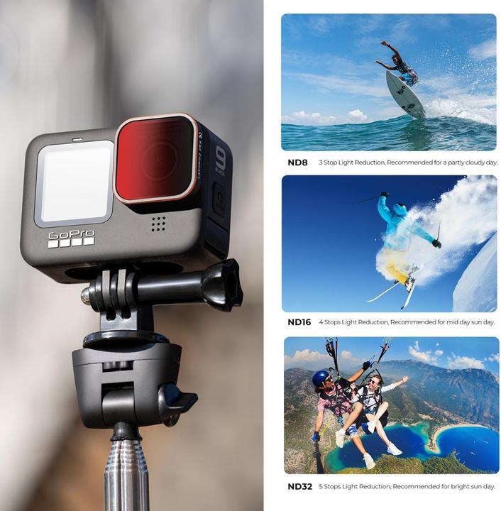 Immagine prodotto K&F Concept Filtri CPL+ND (8/16/32/64/1000) Kit per Hero 9 / Hero 10 (GoPro Hero 9, Eroe 10)
