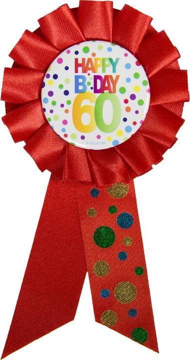 Image du produit Folat 60 ans Happy Birthday Points Rosette