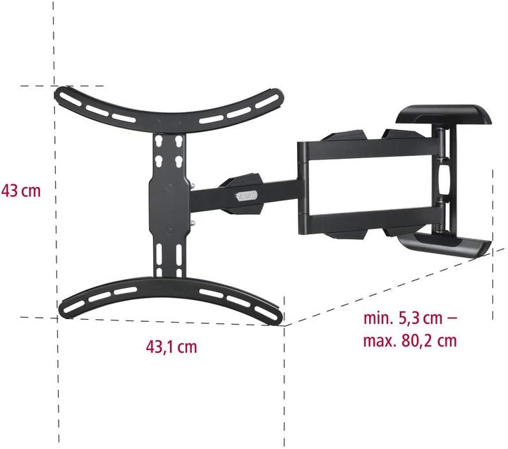 Actual product image Hama Fullmotion (Wall, 65", 25 kg)