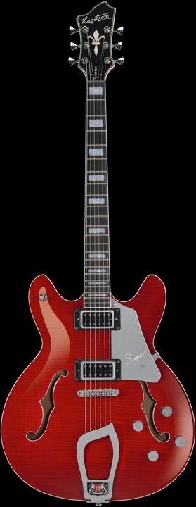 Produktbild Hagstrom E-Gitarre, Super Viking, Wild Cherry Transparent Flame