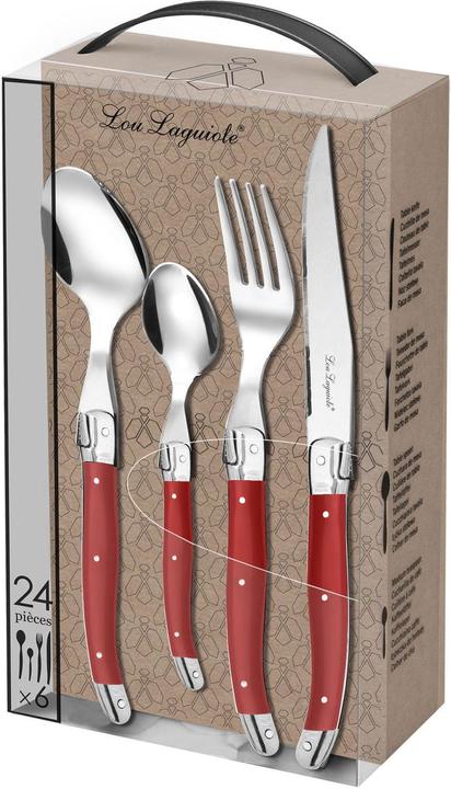 Image du produit Lou laguiole Set de couverts 24 pièces rouge 2511 Tradition (24 pièce(s), Set de couverts)