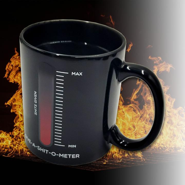 Actual product image Mad Monkey Give a Shit mug with colour change due to heat (300 ml, 1 x)