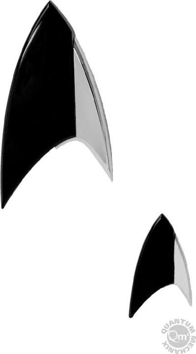 Actual product image Quantum Mechanix Star Trek Discovery réplique 1/1 Starfleet Black Badge magnétique et pin's