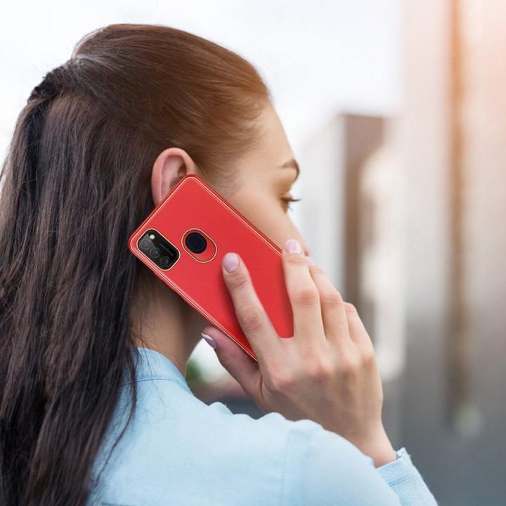 Actual product image Dux Ducis Yolo elegant case made of soft TPU and PU leather for Samsung Galaxy M30s red (Samsung Galaxy M30s)