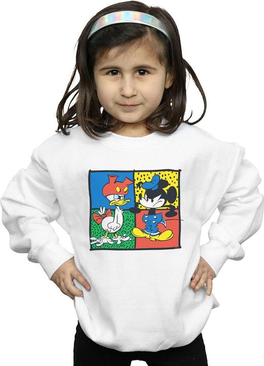 Actual product image Disney Girls Mickey Mouse Donald Clothes Swap Sweatshirt (128)