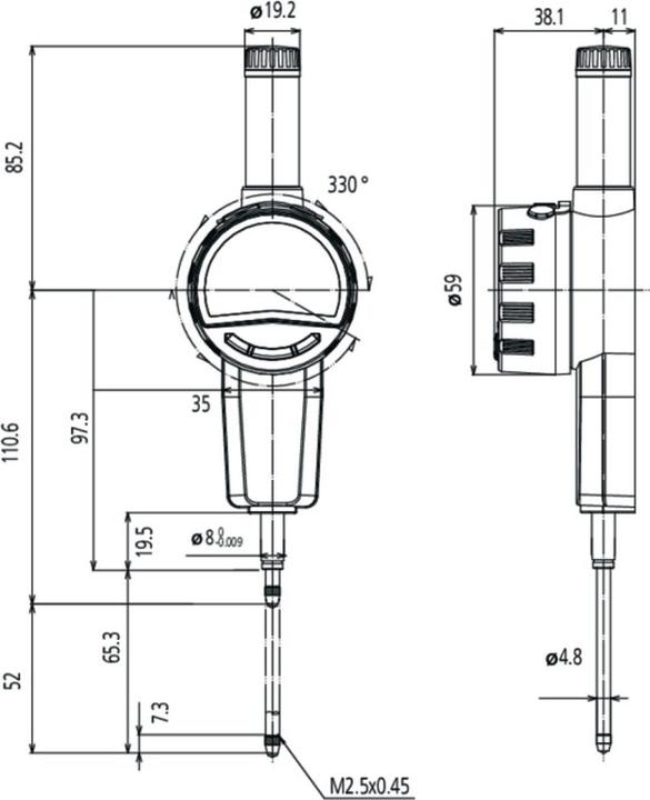 Immagine prodotto Mitutoyo Comparatore 50,8 mm / 543-853D (5.08 cm)