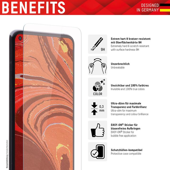 Actual product image Displex Smart Glass, Displayschutzfolie (1 Piece, Xiaomi Redmi Note 10, Xiaomi Redmi Note 11S, Xiaomi Poco M4 Pro, Xiaomi Redmi Note 10S, Xiaomi Redmi Note 12S, Xiaomi Redmi Note 11, Xiaomi Poco M5s)