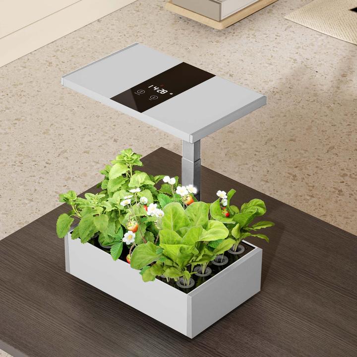 Actual product image Wiltec Indoor garden system white Herb garden Mini garden for indoors LED